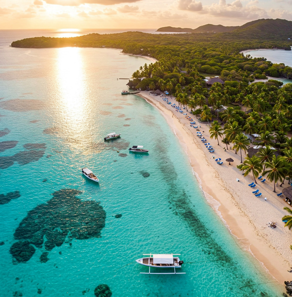 Saona Island excursion from Punta Cana with turquoise Caribbean water and white sand beach